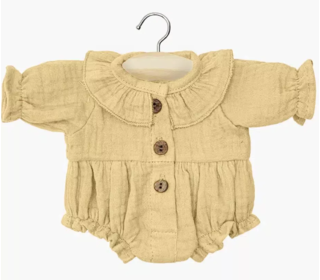 Barboteuse Léonore en gaze de coton - vanille - Minikane