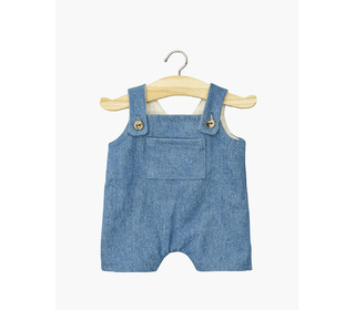 Salopette Antonin avec bouton - jean bleu clair - Minikane