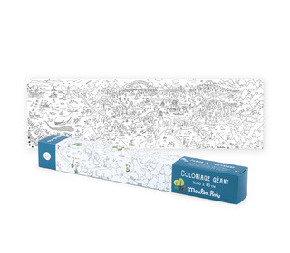 Explorer giant colouring poster Le jardin du moulin - Moulin Roty