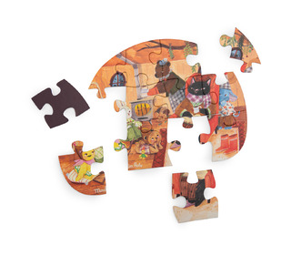 Mini puzzel (4 x 12 st) - Les Minouchkas - Moulin Roty