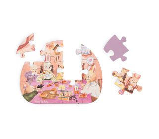 Mini puzzel (4 x 12 st) - Les Minouchkas - Moulin Roty