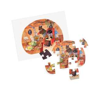 Mini puzzel (4 x 12 st) - Les Minouchkas - Moulin Roty