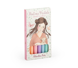 6 feutres pastels - Les Rosalies - Moulin Roty