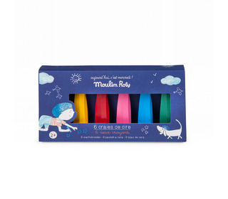 6 craies de cire - Aujourd'hui c'est mercredi - Moulin Roty