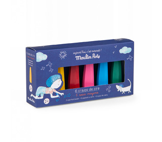 6 craies de cire - Aujourd'hui c'est mercredi - Moulin Roty