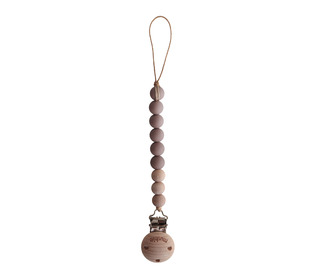 Speenketting Cleo - cloudy mauve/wood - Mushie