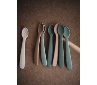 Silicone feeding spoons 2 pack - stone/cloudy mauve - Mushie