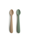 Silicone feeding spoons 2 pack - dried thyme/natural