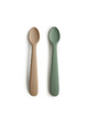 Silicone feeding spoons 2 pack - dried thyme/natural
