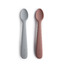 Silicone feeding spoons 2 pack - stone/cloudy mauve - Mushie