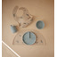 Silicone bib - blue flowers - Mushie