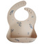 Silicone bib - blue flowers - Mushie