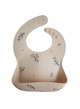 Silicone bib - blue flowers