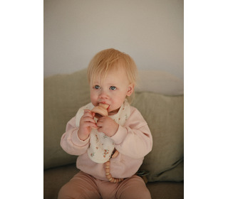 Muslin bib 2-pack - blush/pink floral - Mushie