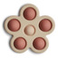 Press toy flower - rose/blush/shifting sand - Mushie