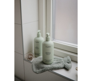 Bath mitt 2-pack - moss - Mushie