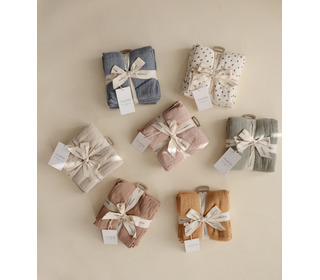 Muslin cloth 3 pack - fog - Mushie Muslin cloth 3 pack - fog - Mushie