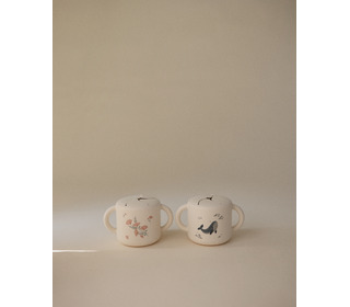 Snack cup - pink flowers - Mushie