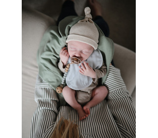 Muslin bib 2-pack - roman green/fog - Mushie Muslin bib 2-pack - roman green/fog - Mushie