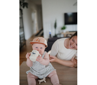 Silicone Training Cup + Straw - whales - Mushie