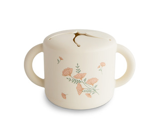 Snack cup - pink flowers - Mushie