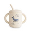 Silicone Training Cup + Straw - whales - Mushie
