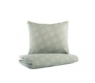 Himalaya duvet - white Gatsby/antique green - Nobodinoz