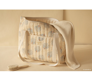 Paris maternity bag - blue gatsby/cream - Nobodinoz