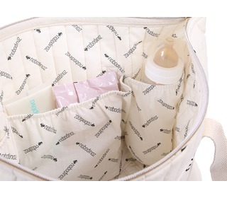 Paris maternity bag - blue gatsby/cream - Nobodinoz