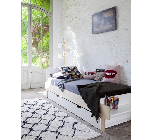 River Trundle Bed White Kindermeubels Kamerinrichting Oeuf Nyc Lunabloom Baby En River Trundle Bed White Kindermeubels, White Trundle Bed Queen