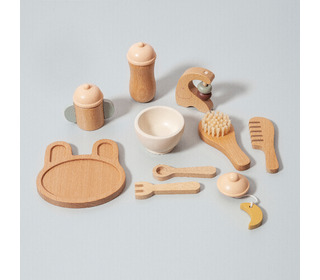 Wooden baby feeding set - Petit Monkey