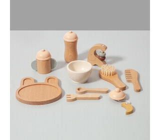 Wooden baby feeding set - Petit Monkey