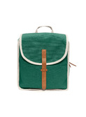 Recycled cotton backpack - pine green