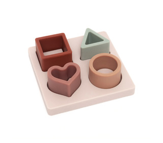 Shape puzzle - heart 0 yrs+ - Petit Monkey