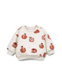 Printed fleece sweater
