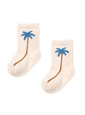 Chaussettes en maille jacquard - palmier