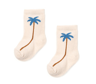 Chaussettes en maille jacquard - palmier - Play up