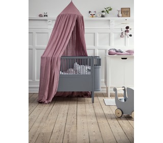 Wooden doll's pram, grey - Sebra