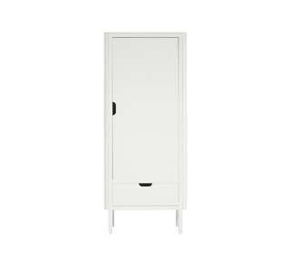 The Sebra Wardrobe, single door, white  - Sebra