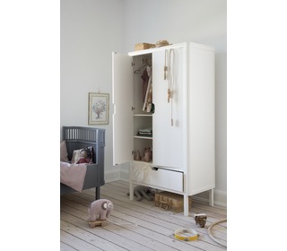 The Sebra Wardrobe, double door, white - Sebra