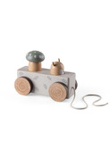 Pop-up pull-along toy, wooden - woodland