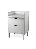 Sebra changing unit, drawers - stone grey