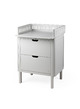 Sebra changing unit, drawers - stone grey