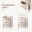 Sebra changing unit, drawers - birch bark rose - Sebra