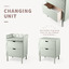 Sebra changing unit, drawers - mist green - Sebra