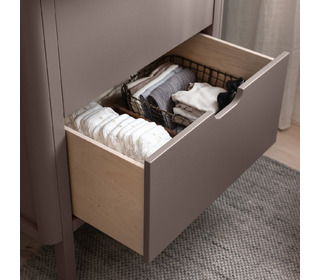 Sebra changing unit, drawers - jetty beige - Sebra