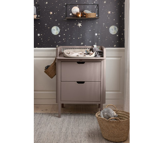 Sebra changing unit, drawers - jetty beige - Sebra