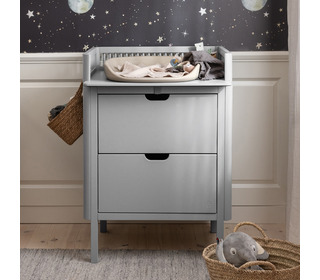 Sebra changing unit, drawers - stone grey - Sebra Sebra changing unit, drawers - stone grey - Sebra