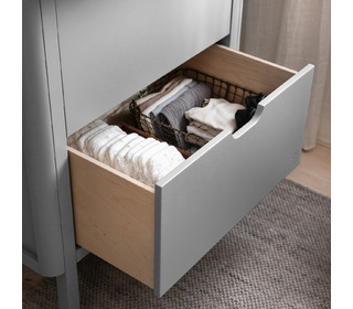 Sebra changing unit, drawers - stone grey - Sebra Sebra changing unit, drawers - stone grey - Sebra