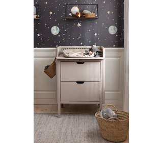 Sebra changing unit, drawers - birch bark rose - Sebra